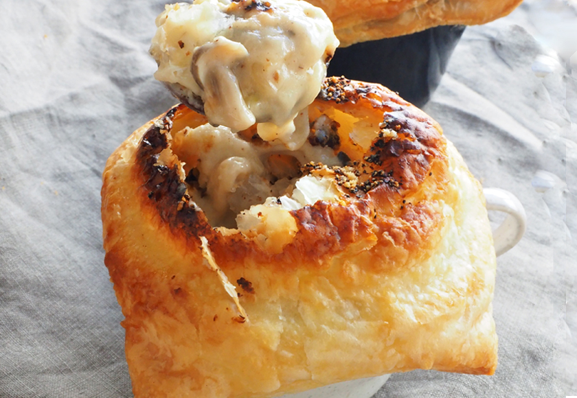 チキンクリームポットパイ