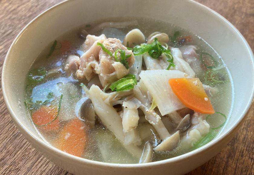 塩麹としょうがのぽかぽかスープ