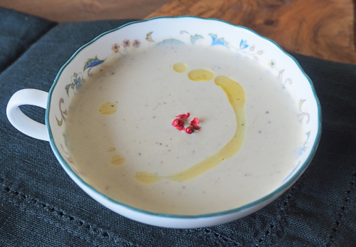 焼きナスの冷製スープ