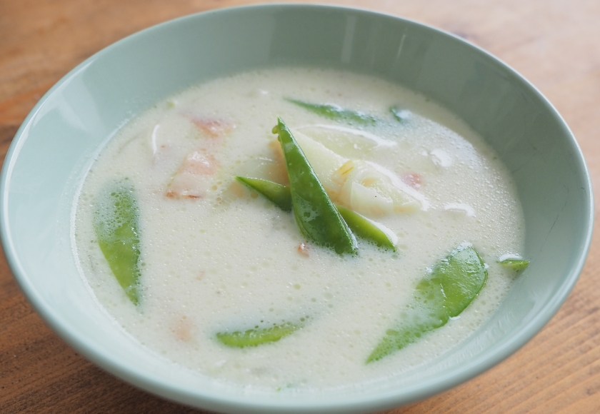えんどう豆のミルクスープ